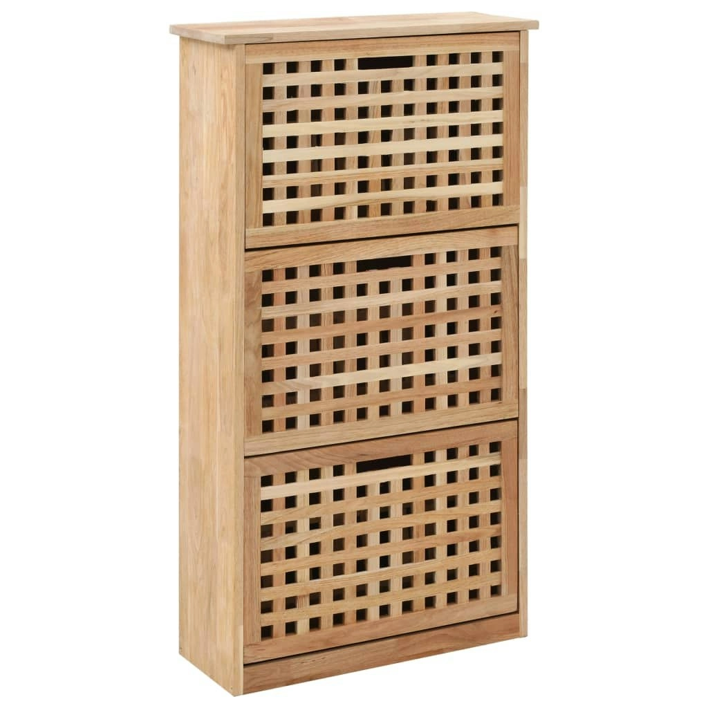 Shoe Storage Cabinet 55x20x104 cm Solid Walnut Wood 247600