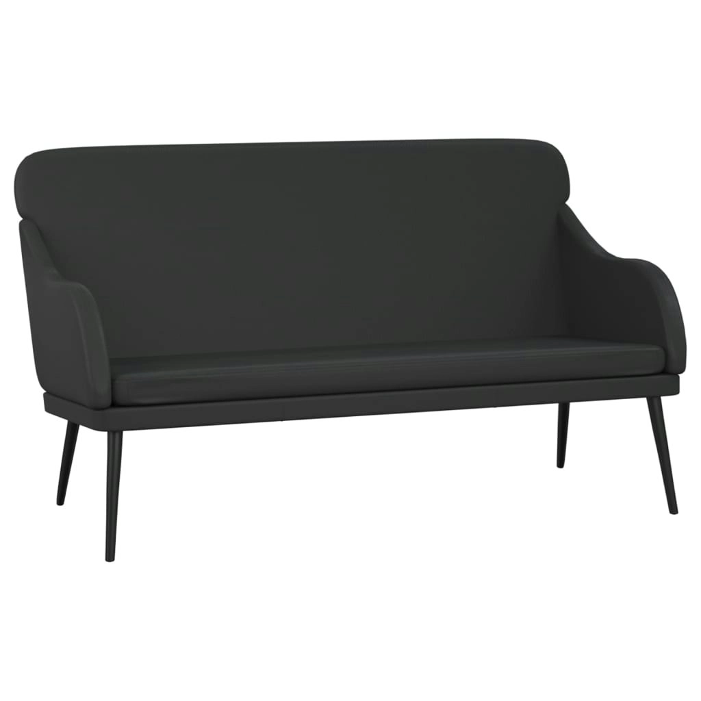 Bench Black 110x76x80 cm Faux Leather 351430