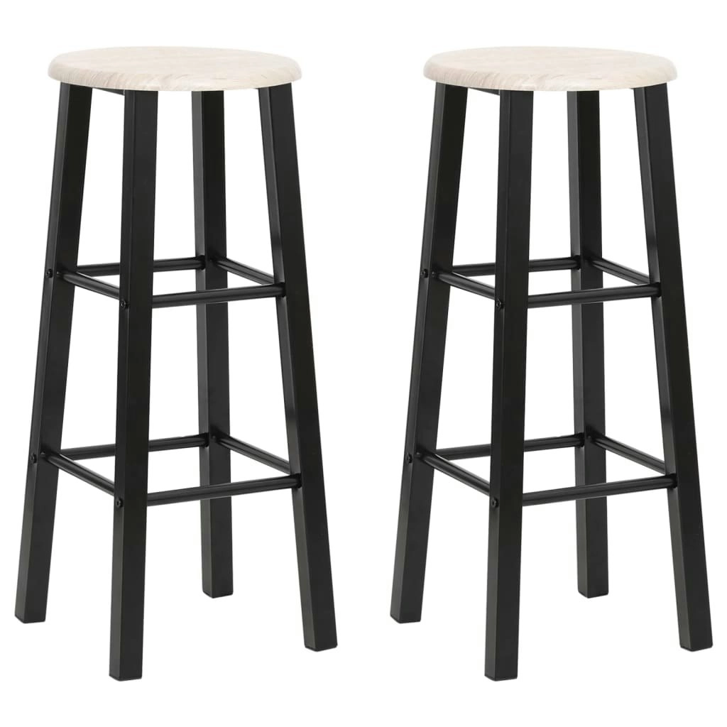 Bar Stools 2 pcs Black MDF 284388