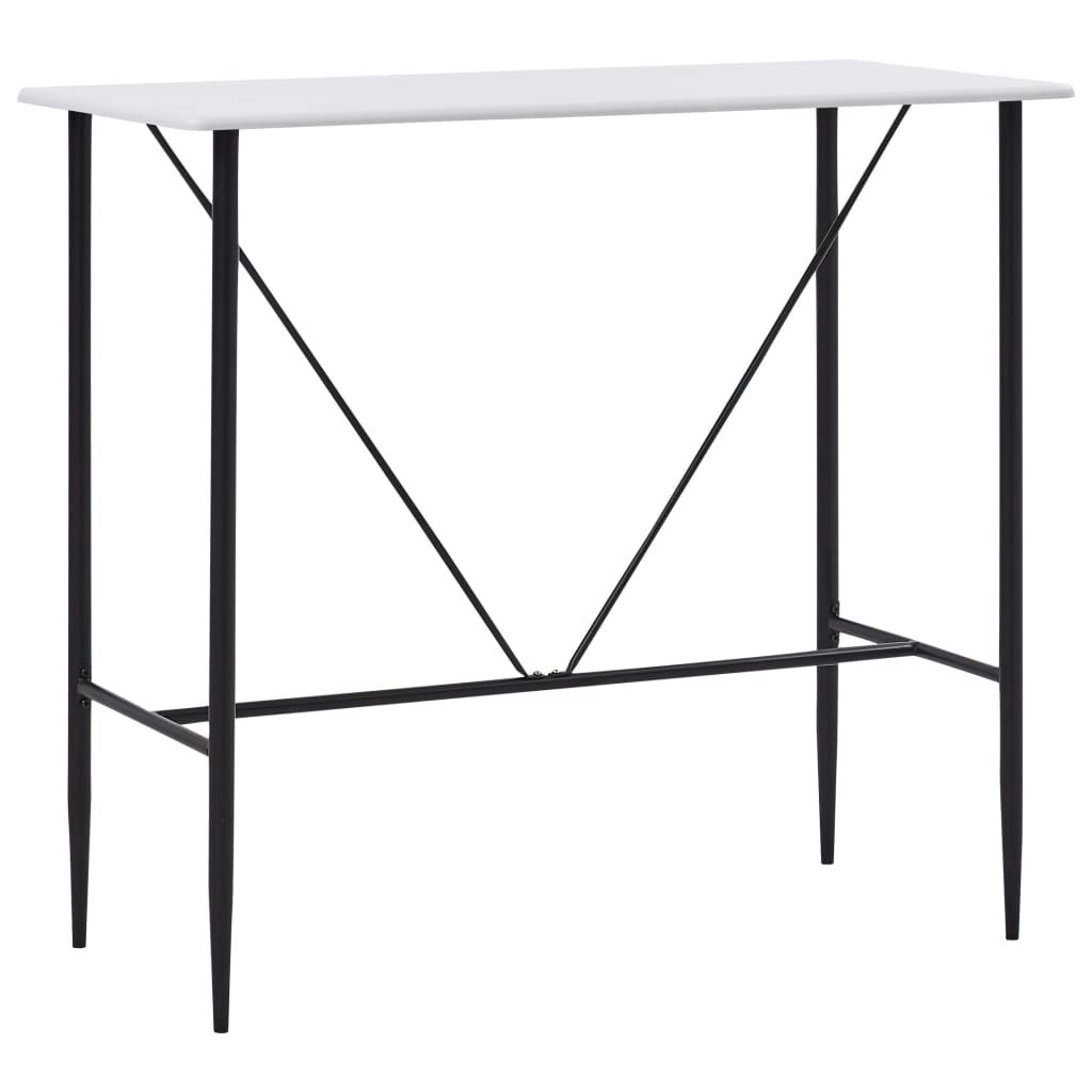 Bar Table White 120x60x110 cm MDF 281547