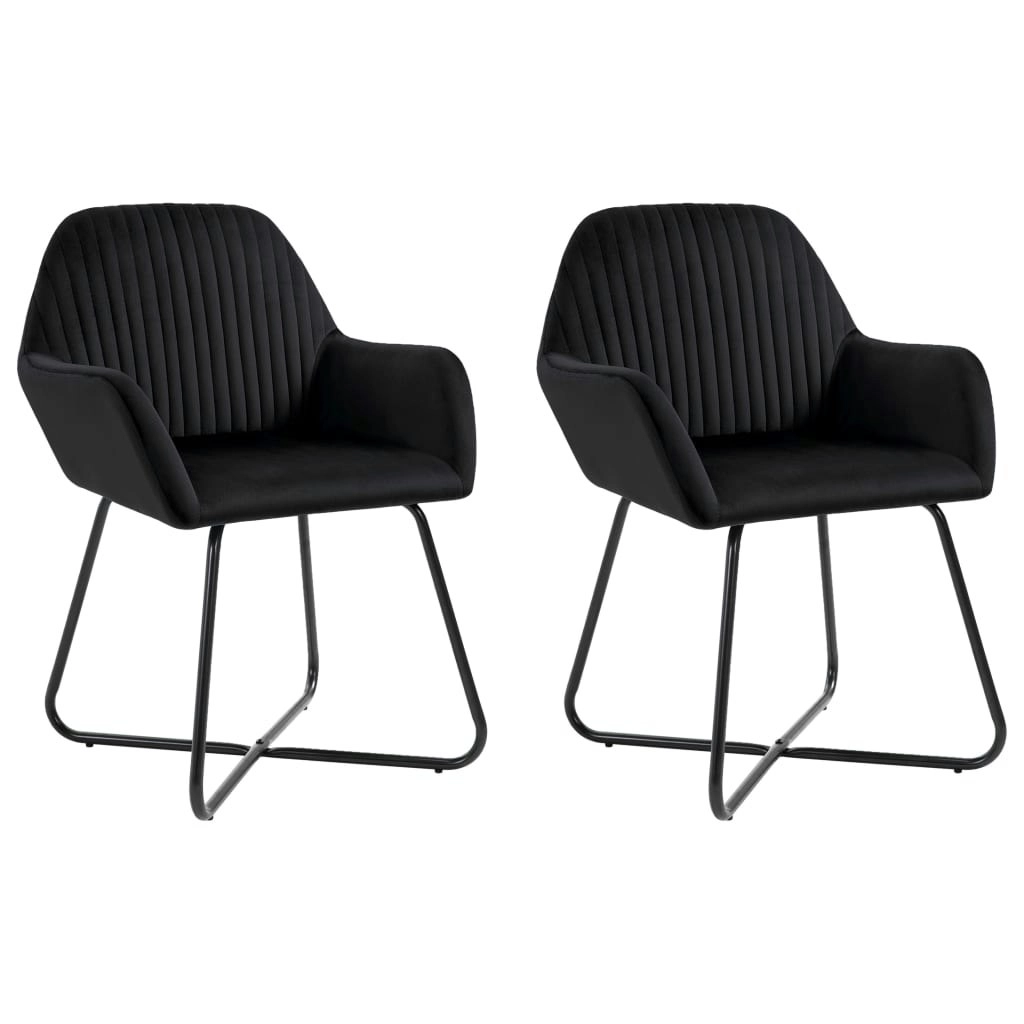 Dining Chairs 2 pcs Black Velvet 249805