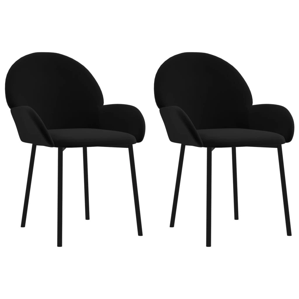 Dining Chairs 2 pcs Black Velvet 344769