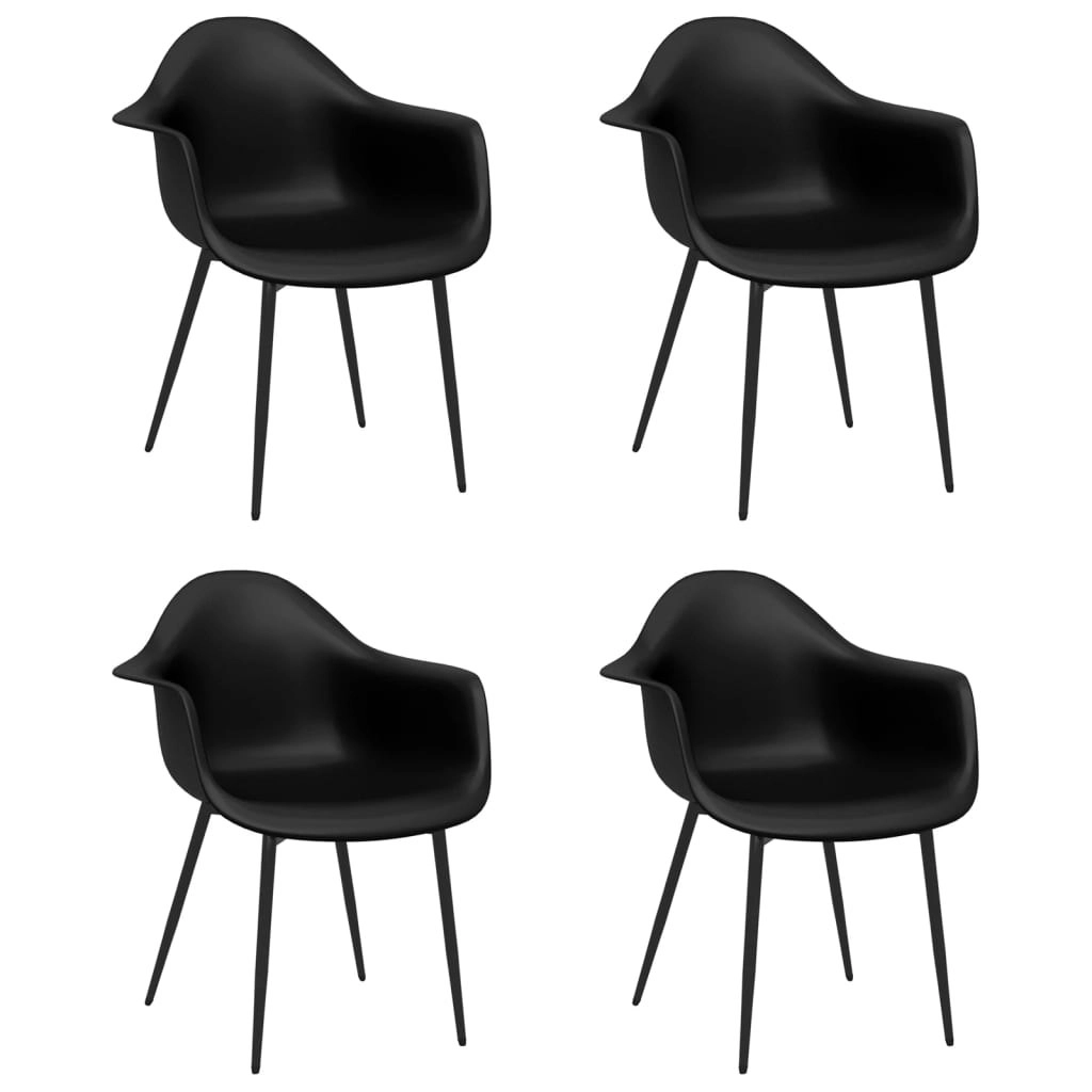 Dining Chairs 4 pcs Black PP 338077