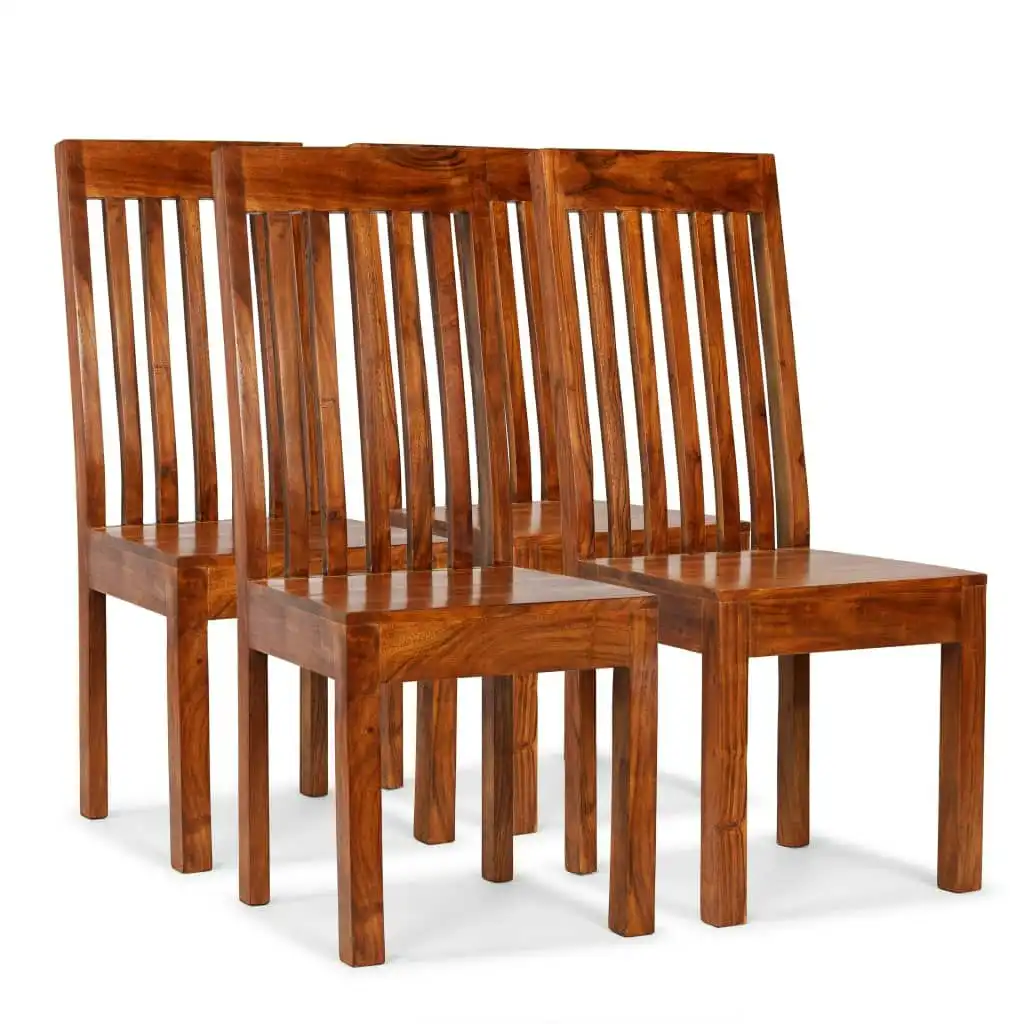 Dining Chairs 4 pcs Solid Wood with Sheesham Finish Modern 275273