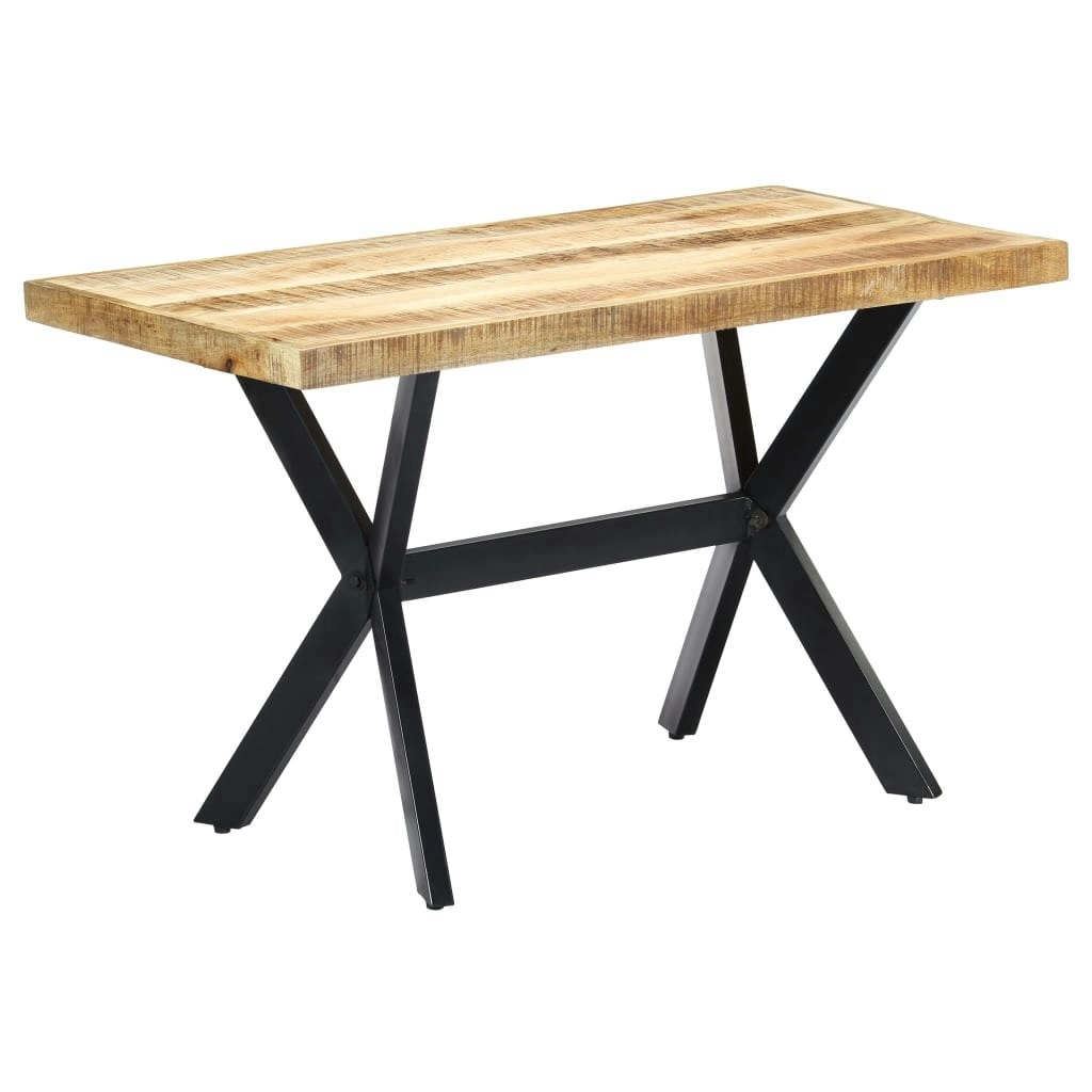 Dining Table 120x60x75 cm Solid Rough Mango Wood 247441