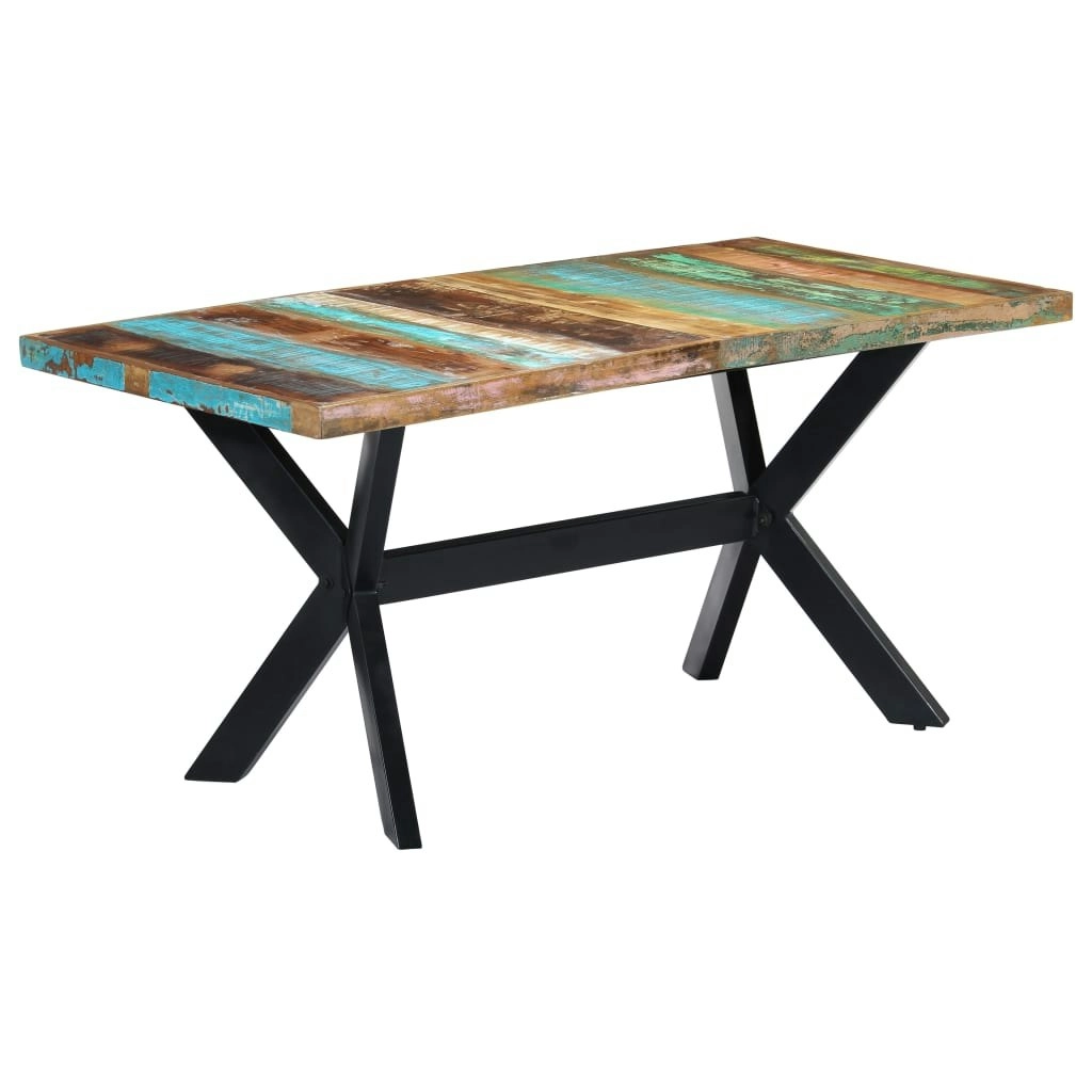 Dining Table 160x80x75 cm Solid Reclaimed Wood 247435