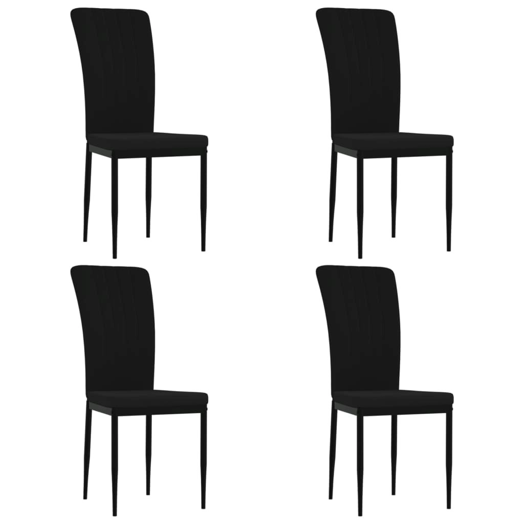 Dining Chairs 4 pcs Black Velvet 326110