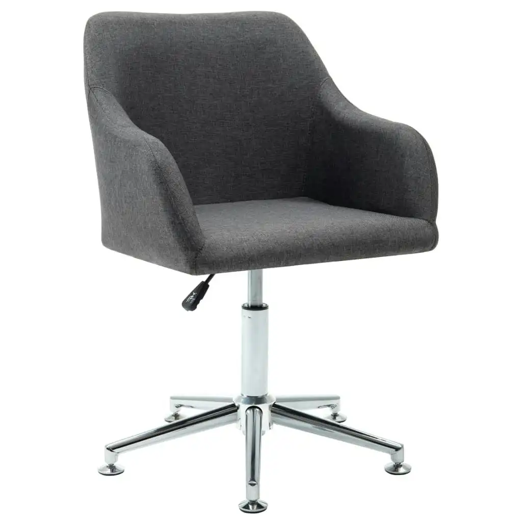 Swivel Dining Chair Dark Grey Fabric 283470