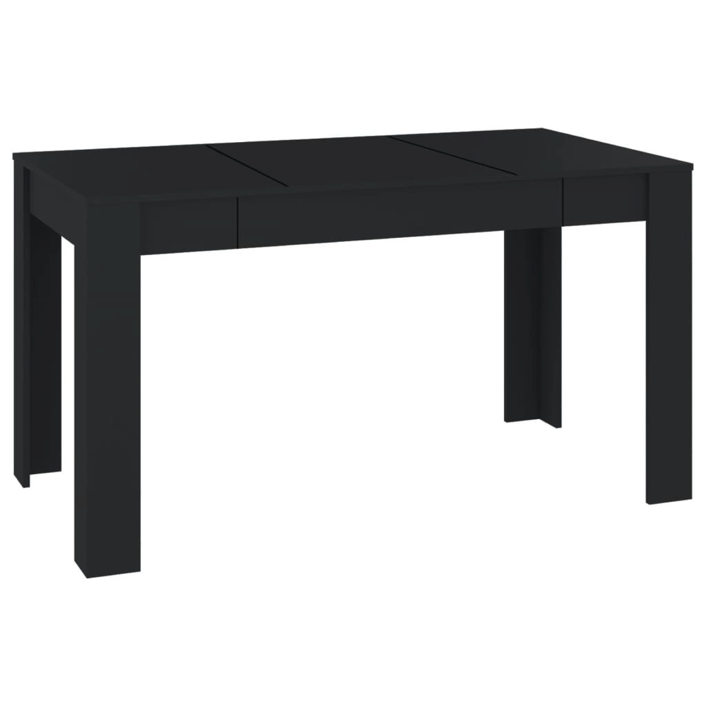 Dining Table Black 140x74.5x76 cm Engineered Wood 804203