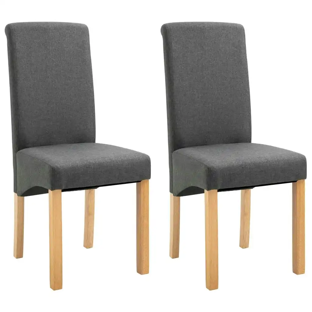 Dining Chairs 2 pcs Grey Fabric 249021