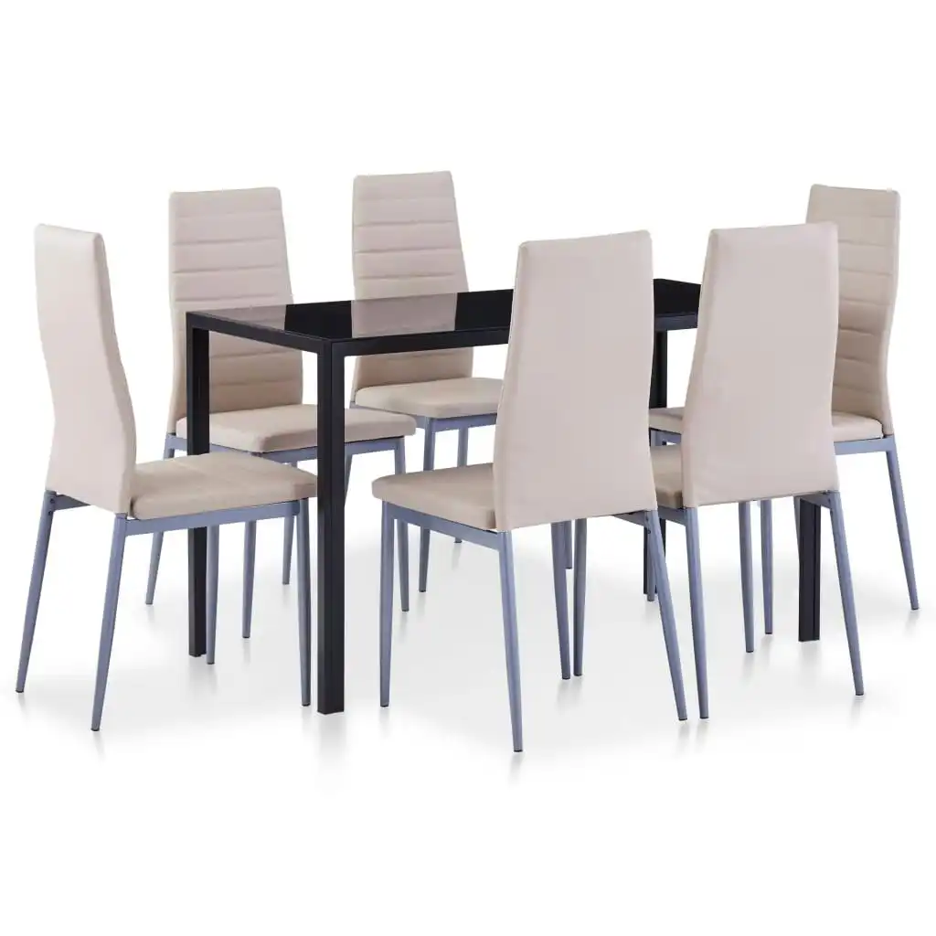 Seven Piece Dining Set Cappuccino 281702