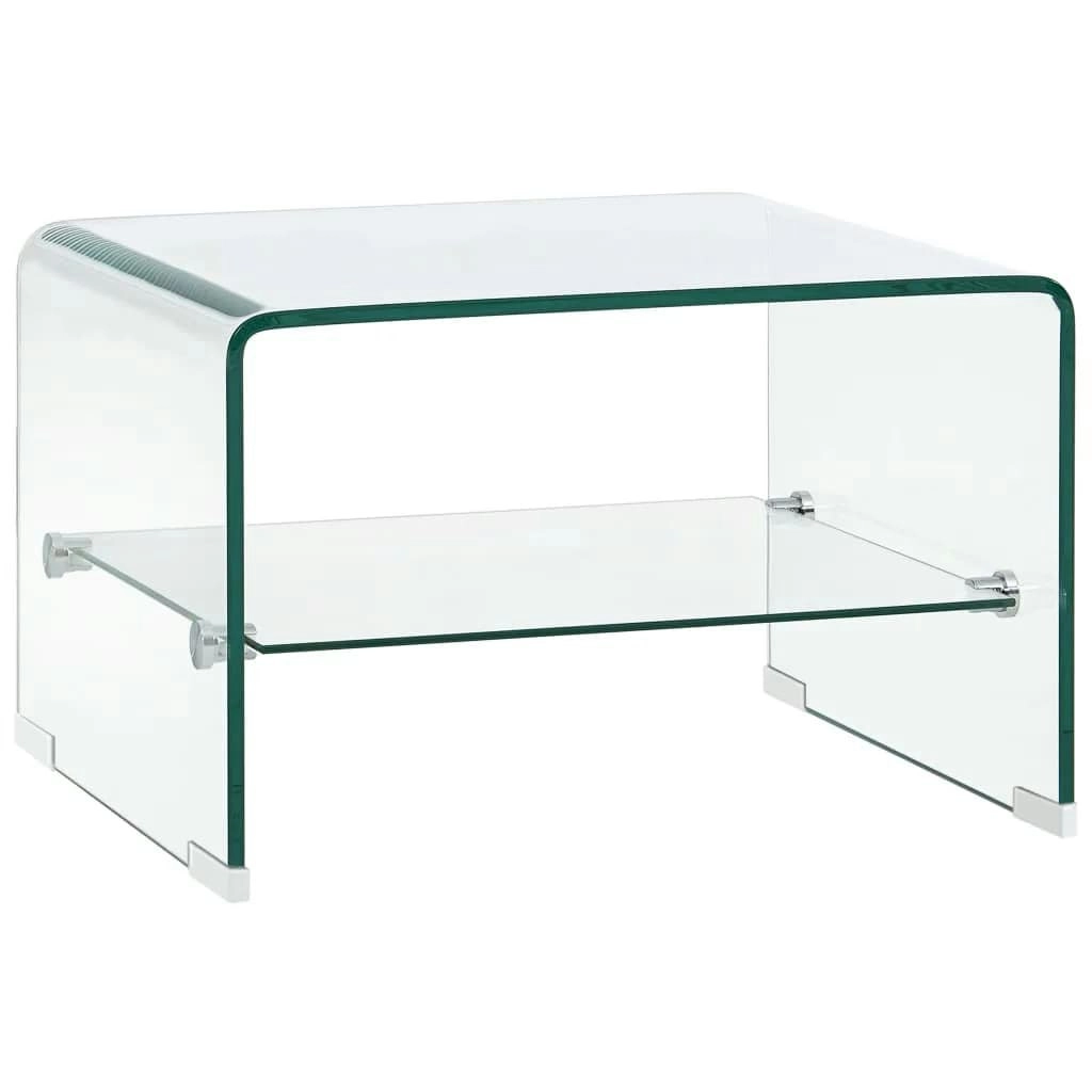 Coffee Table Clear 50x45x33 cm Tempered Glass 284744