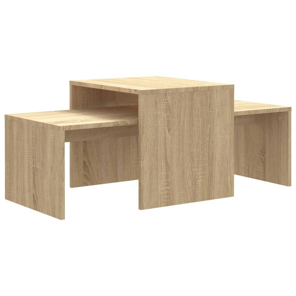 Coffee Table Set Sonoma Oak 100x48x40 cm Engineered Wood 802915