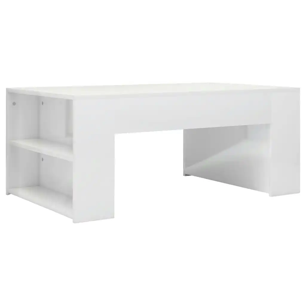 Coffee Table High Gloss White 100x60x42 cm Engineered Wood 802117