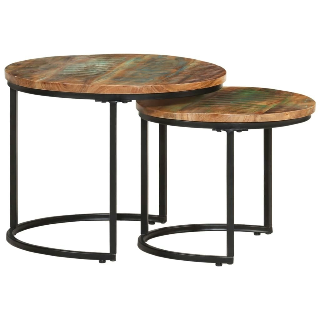 Nesting Tables 2 pcs Solid Wood Reclaimed 338000