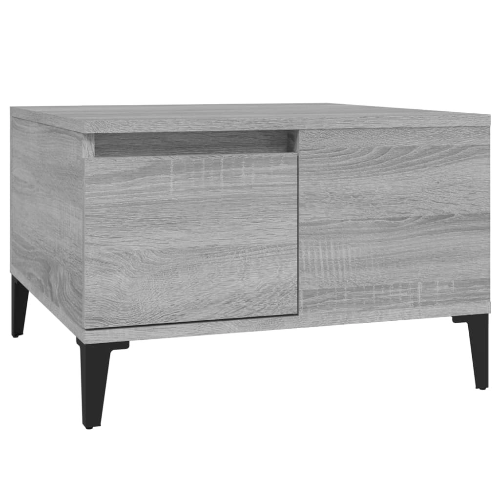 Coffee Table Grey Sonoma 55x55x36.5 cm Engineered Wood 821090