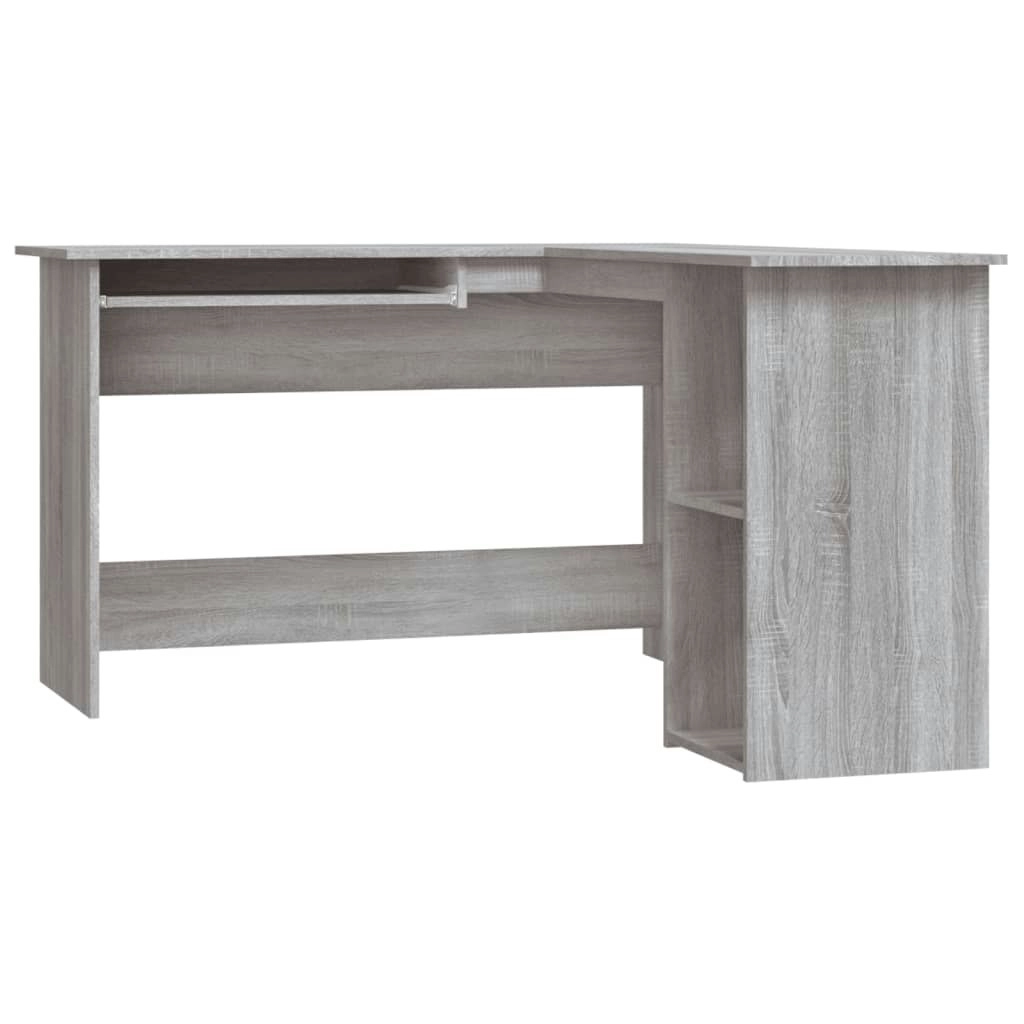 Corner Desk Grey Sonoma 120x140x75 cm Engineered Wood 815385