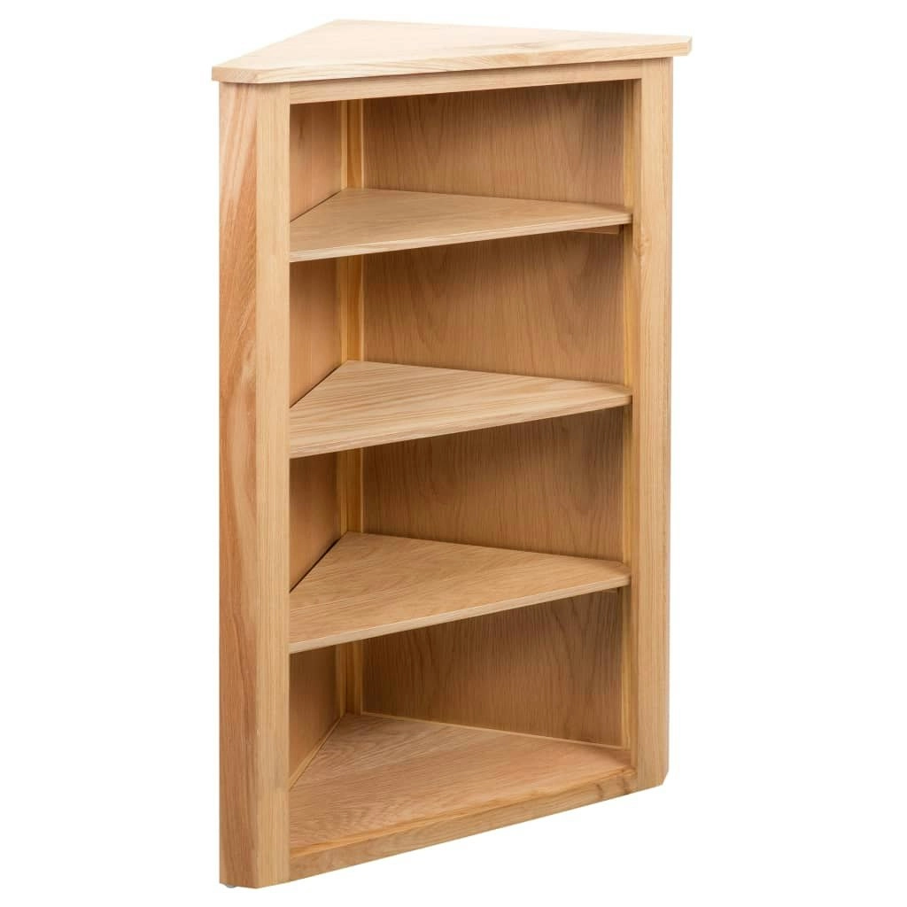 Corner Shelf 59x36x100 cm Solid Oak Wood 247041