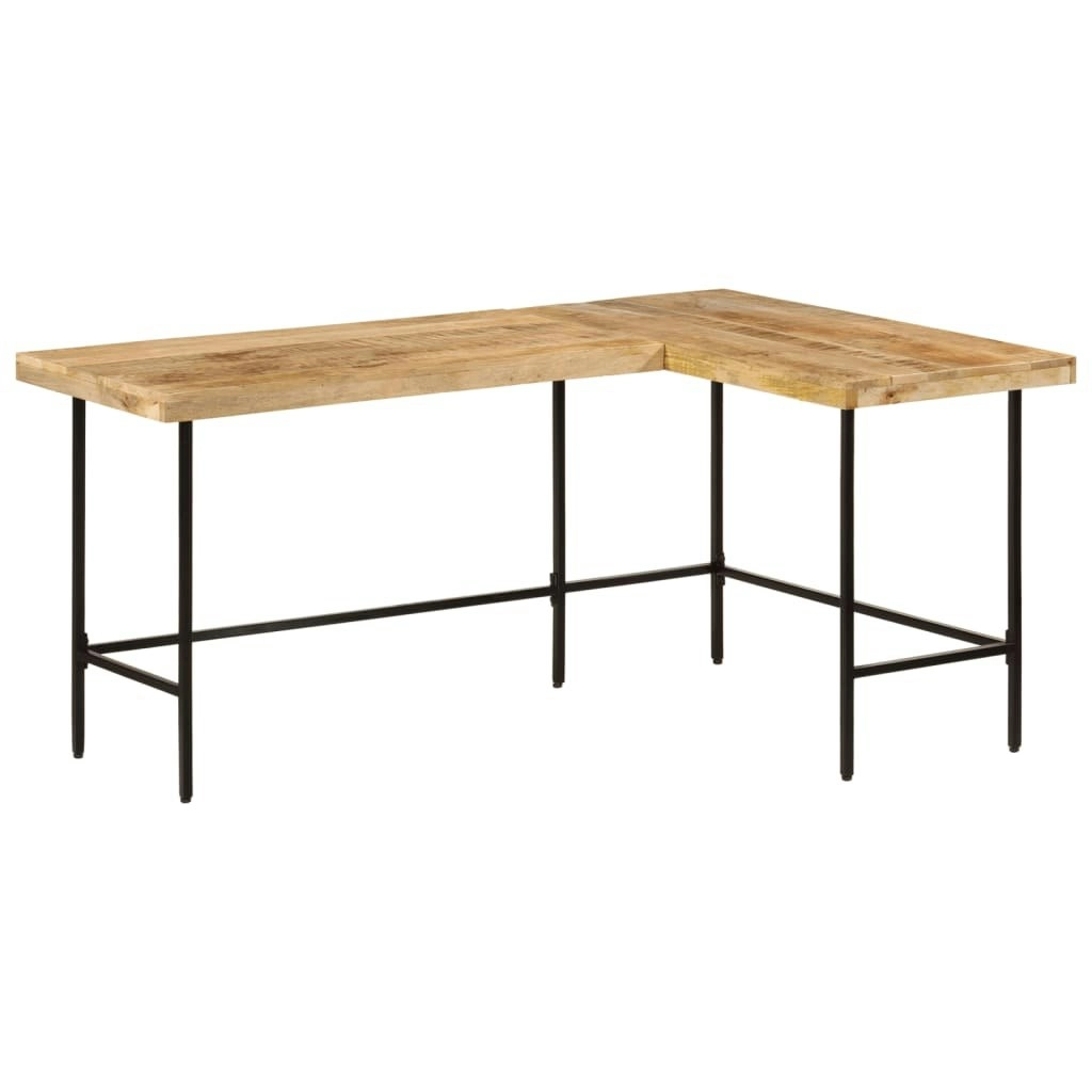 Desk 165x110x77 cm Solid Wood Mango and Iron 353333