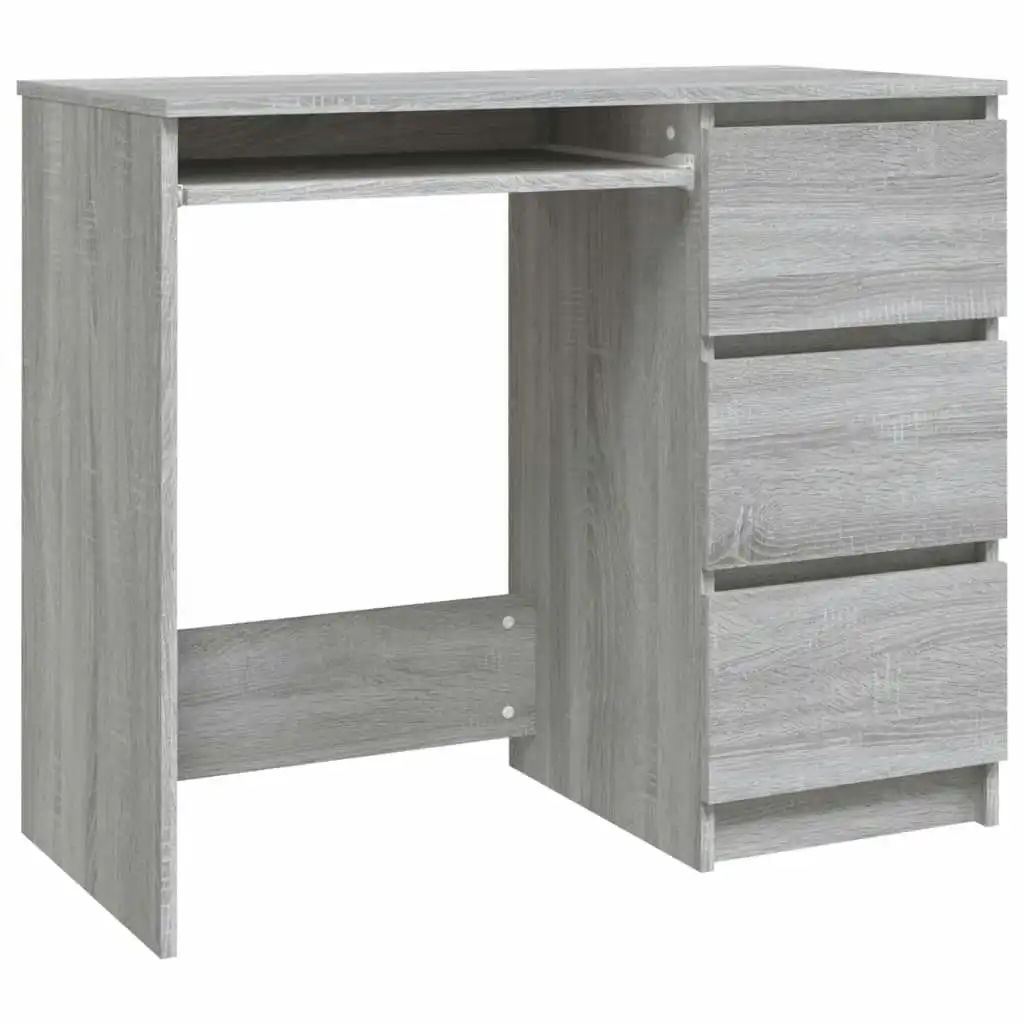 Desk Grey Sonoma 90x45x76 cm Engineered Wood 815508