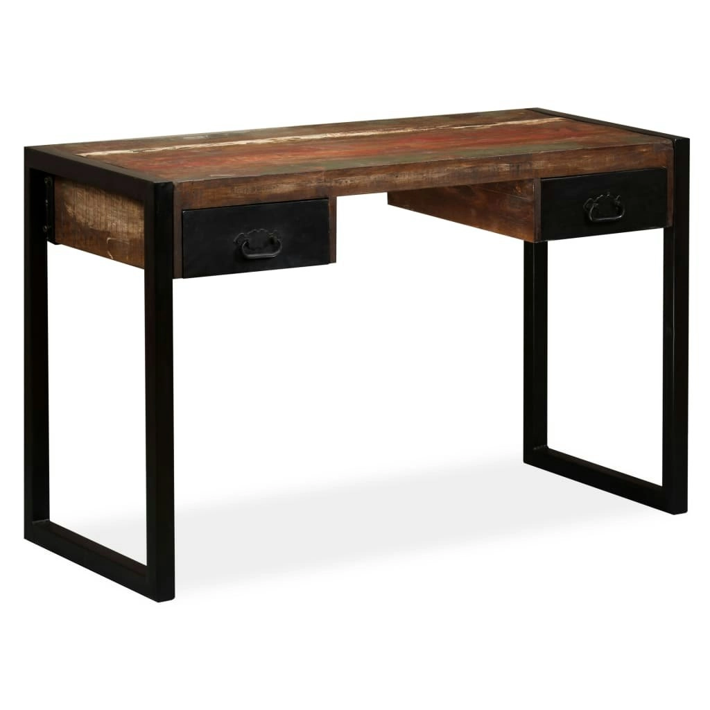 Desk with 2 Drawers Solid Reclaimed Wood 120x50x76 cm 244905