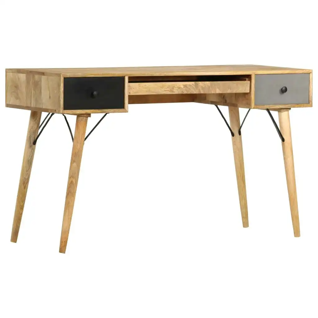 Desk with Drawers 130x50x80 cm Solid Mango Wood 285823