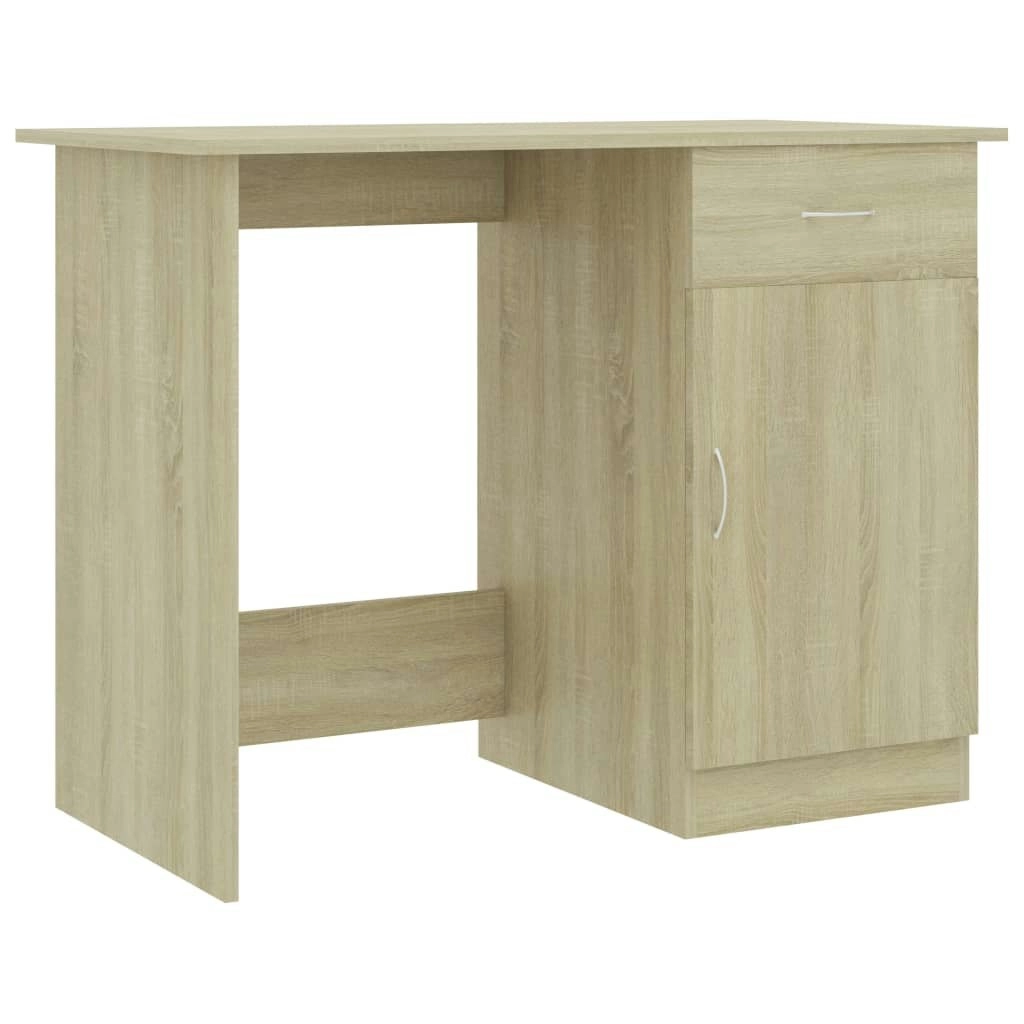 Desk Sonoma Oak 100x50x76 cm Engineered Wood 801083