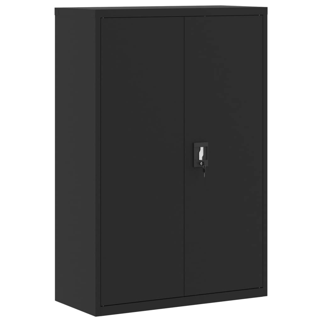 File Cabinet Black 90x40x140 cm Steel 339746