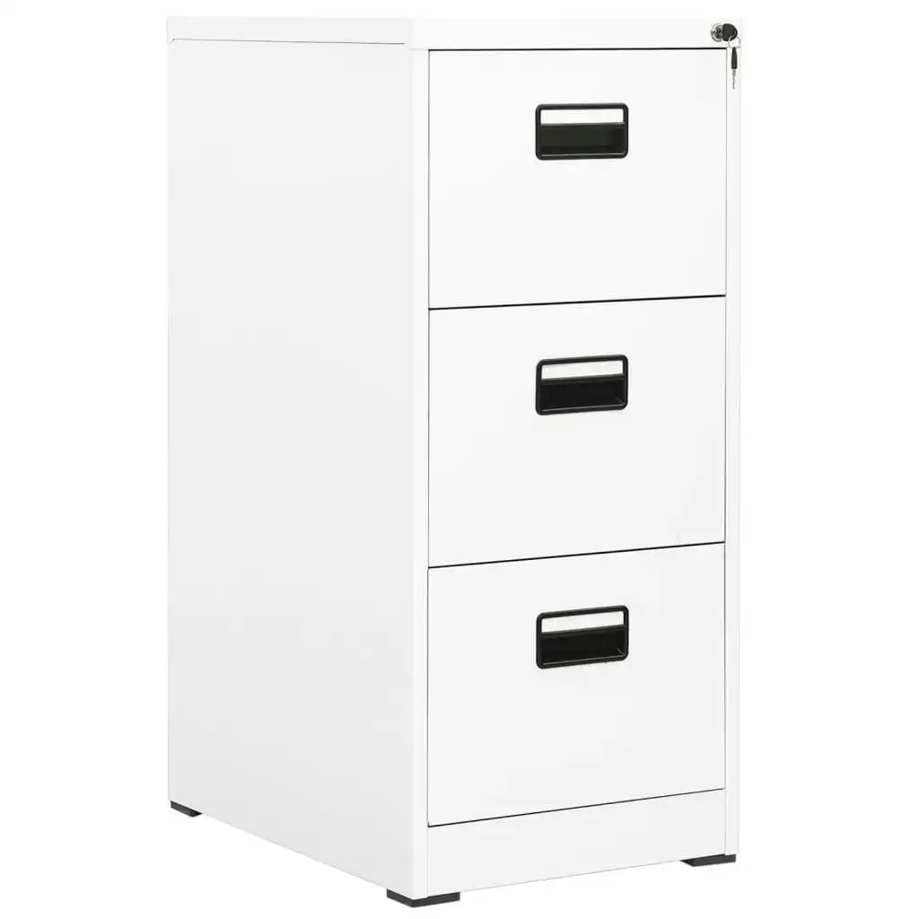 Filing Cabinet White 46x62x102.5 cm Steel 336274