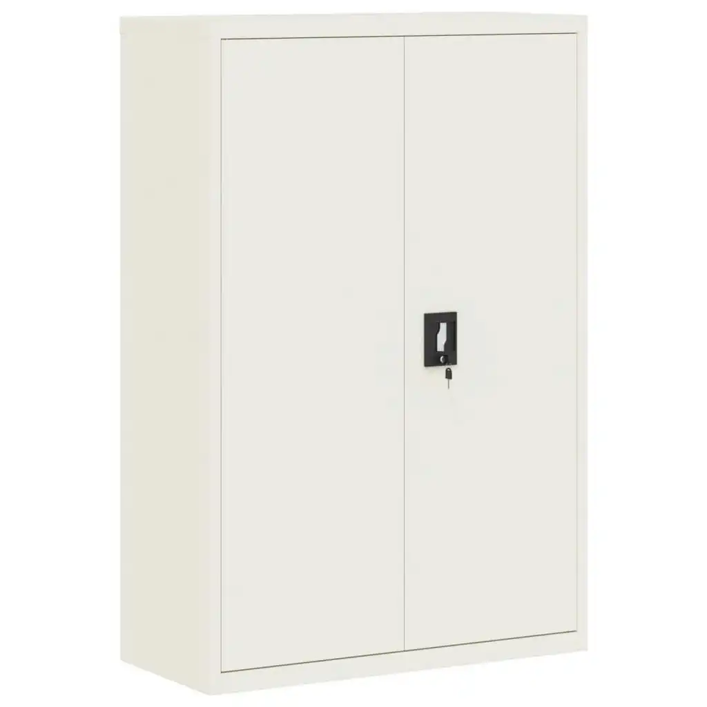 File Cabinet White 90x40x140 cm Steel 339744