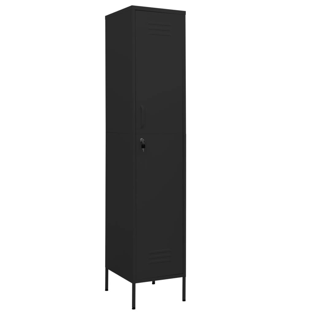 Locker Cabinet Black 35x46x180 cm Steel 336259