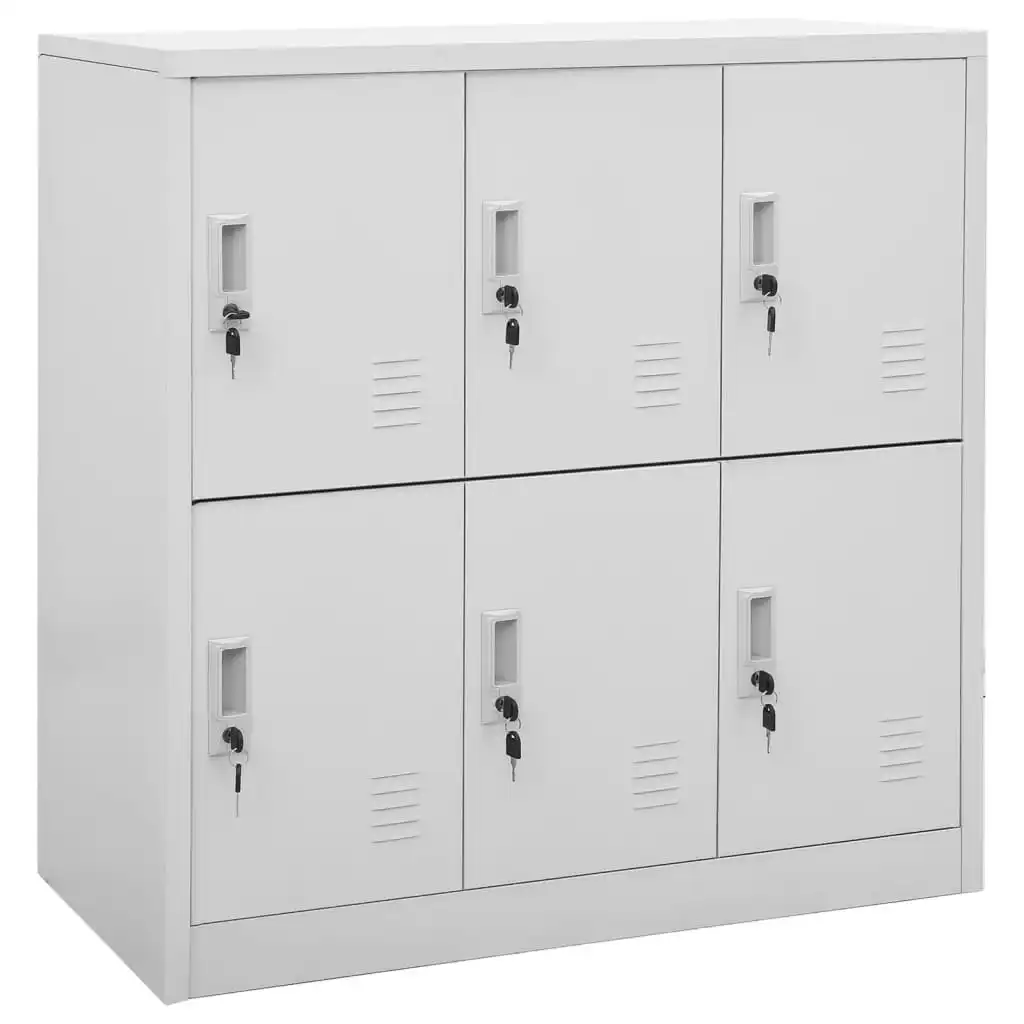 Locker Cabinet Light Grey 90x45x92.5 cm Steel 336436