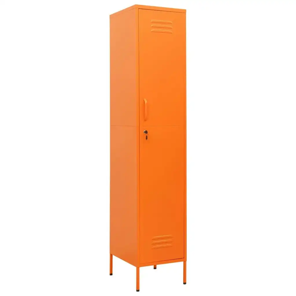 Locker Cabinet Orange 35x46x180 cm Steel 336255