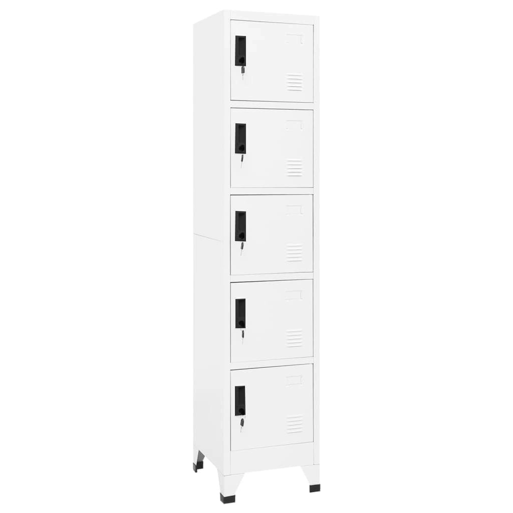 Locker Cabinet White 38x40x180 cm Steel 339788