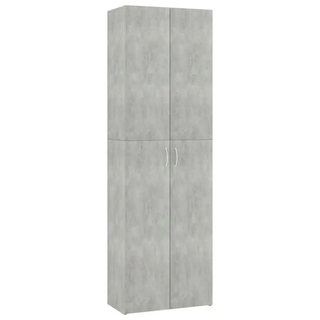 Office Cabinet Concrete Grey 60x32x190 cm Engineered Wood 800301