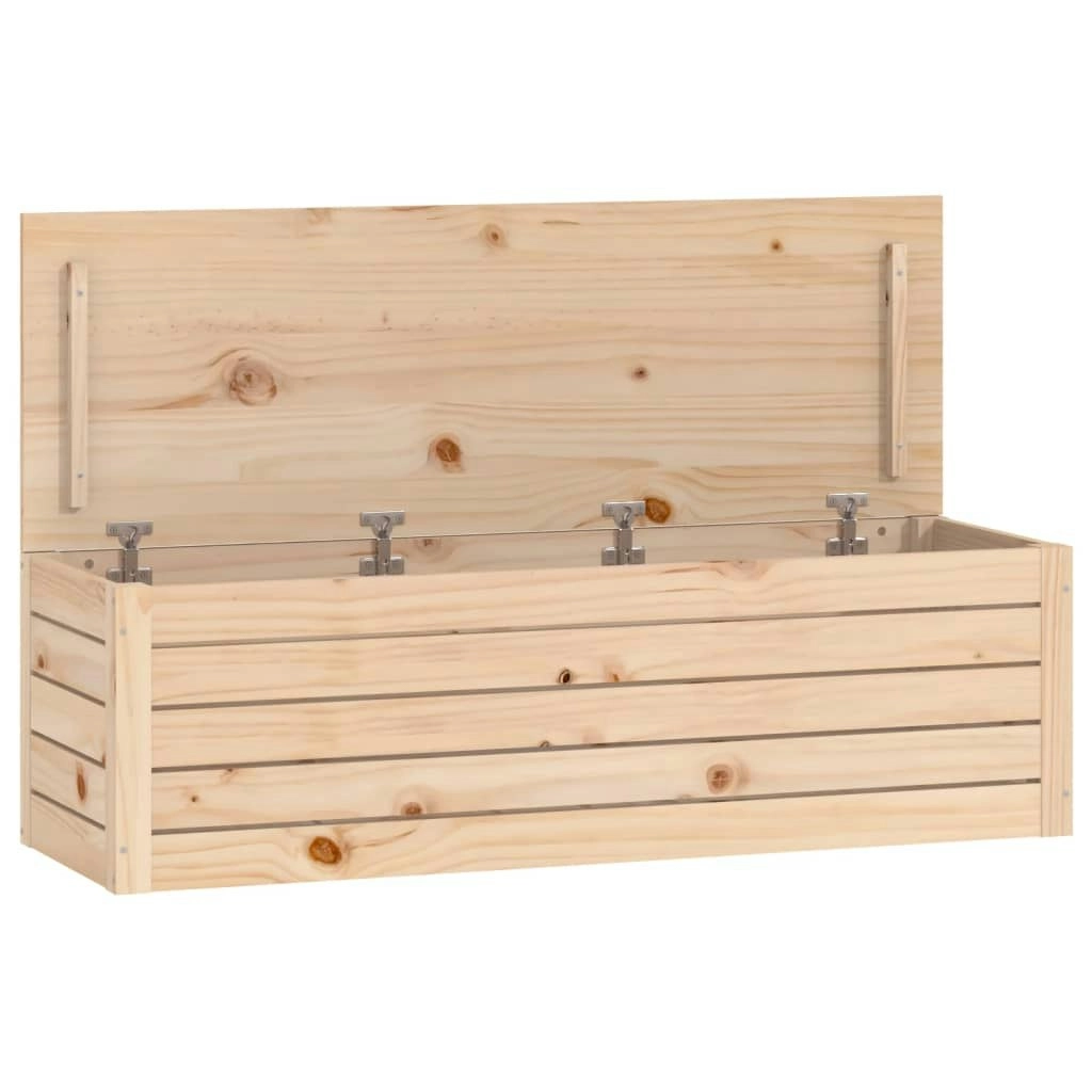 Storage Box 109x36.5x33 cm Solid Wood Pine 823624