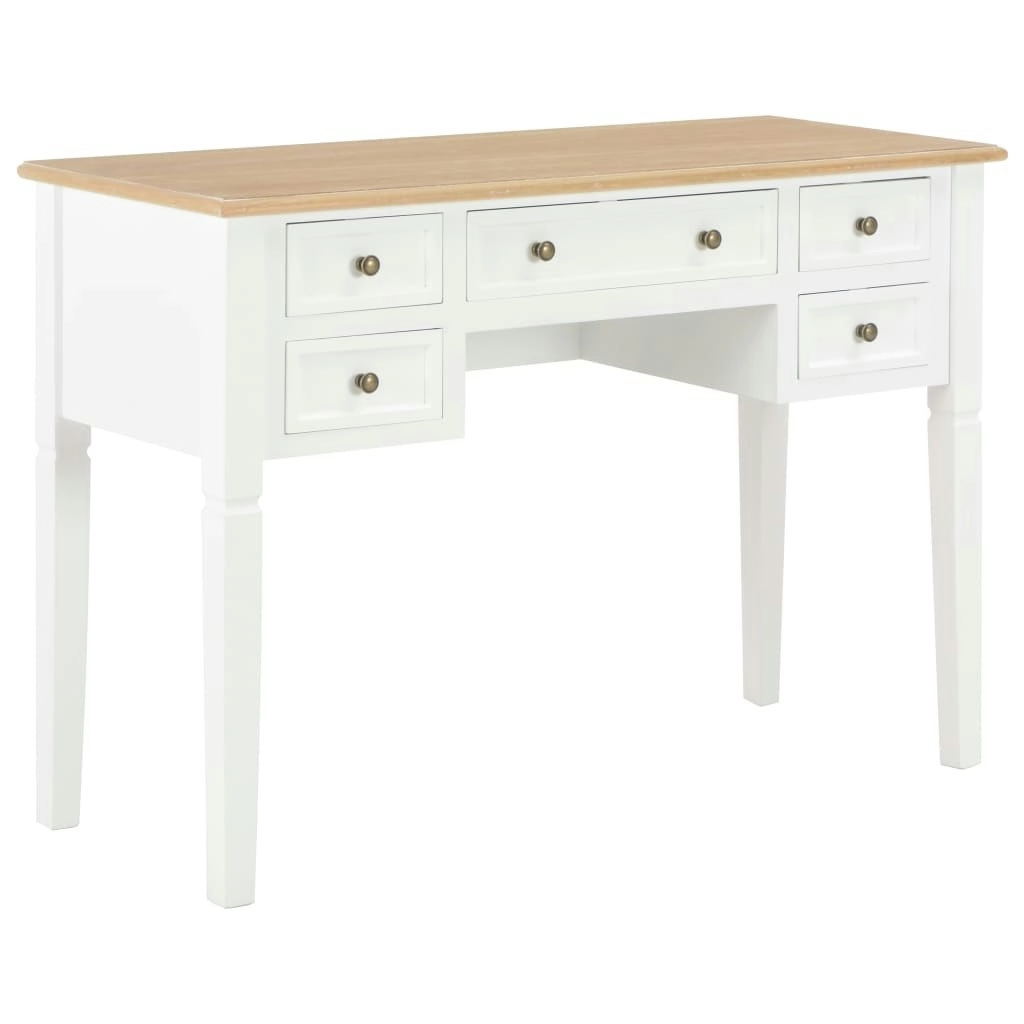 Writing Desk White 109.5x45x77.5 cm Wood 280069