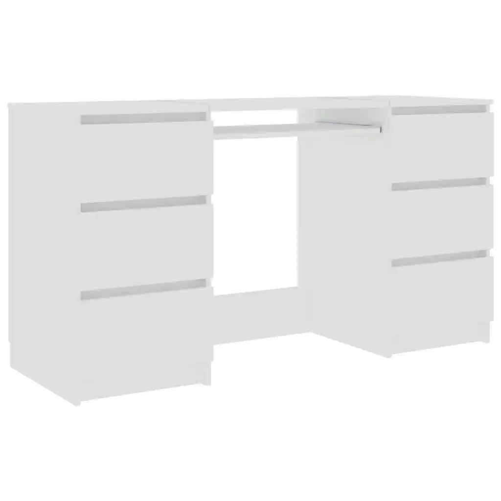 Writing Desk White 140x50x77 cm Engineered Wood 800810