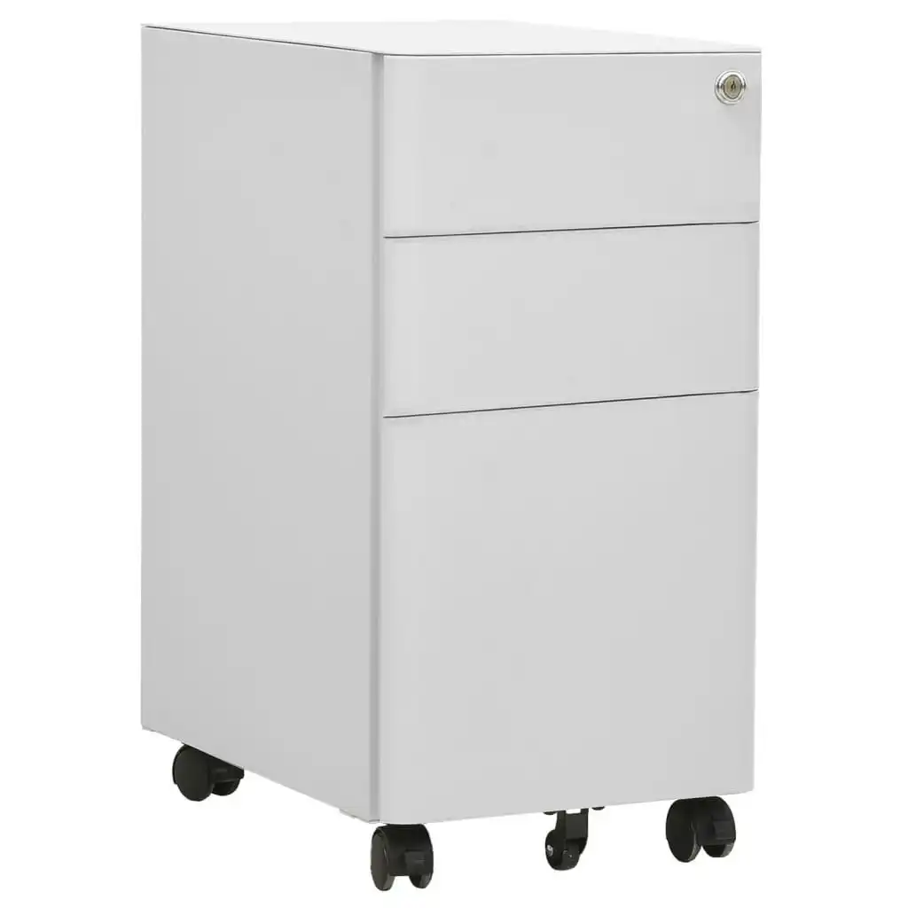 Mobile File Cabinet Light Grey 30x45x59 cm Steel 335983