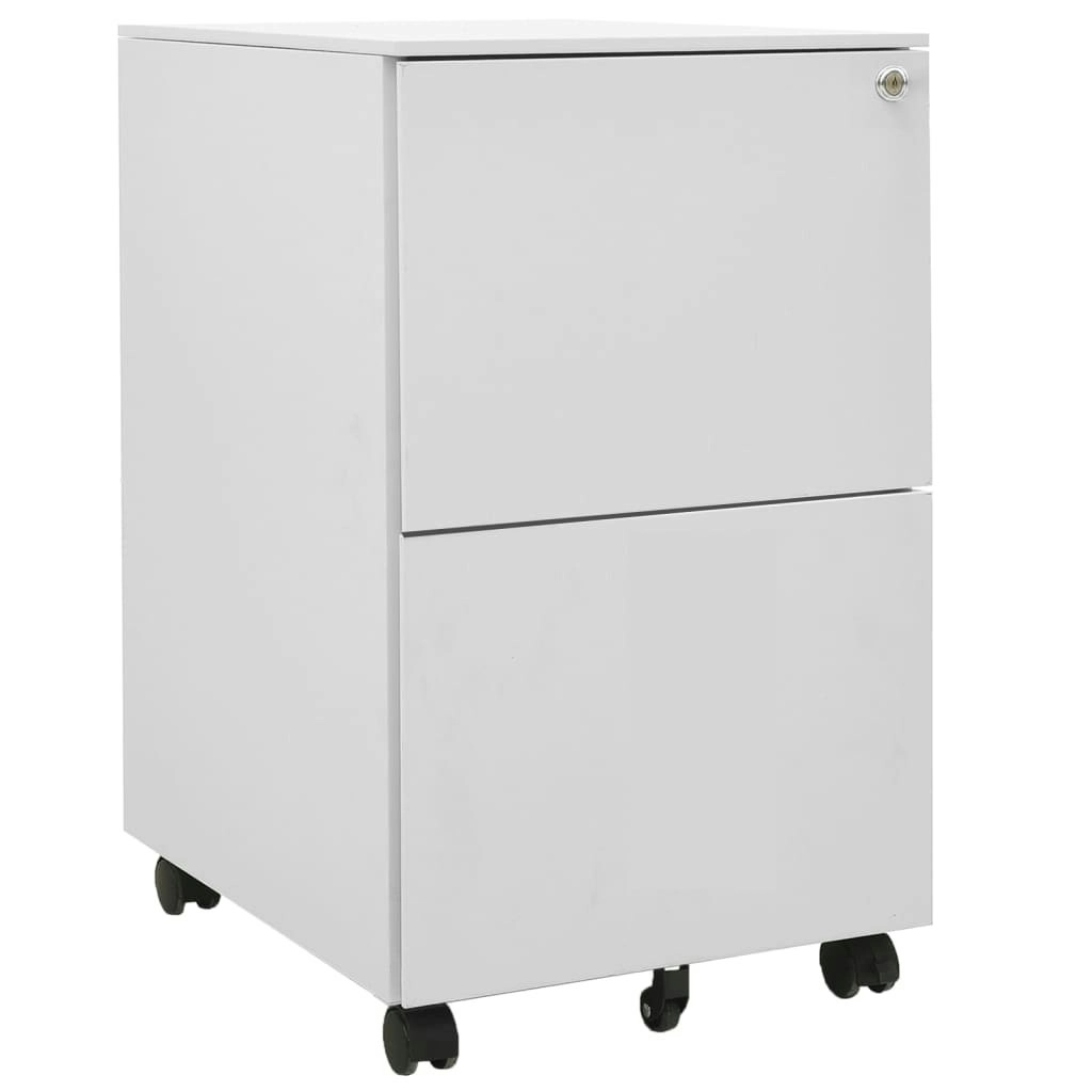 Mobile File Cabinet Light Grey 39x45x67 cm Steel 335975