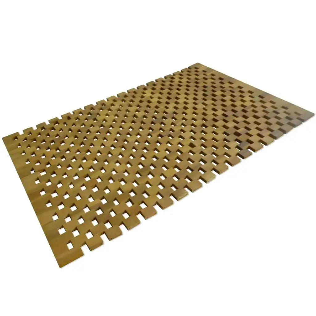 Bath Mat Acacia Wood 80x50 cm Mosaic 43788