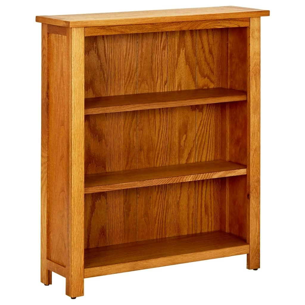 3-Tier Bookcase 70x22.5x82 cm Solid Oak Wood 244468