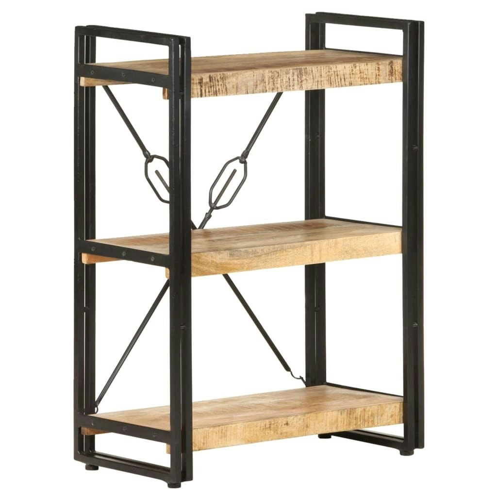 3-Tier Bookcase 60x30x80 cm Solid Mango Wood 320618