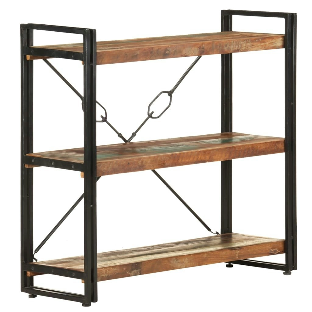 3-Tier Bookcase 90x30x80 cm Solid Reclaimed Wood 320632