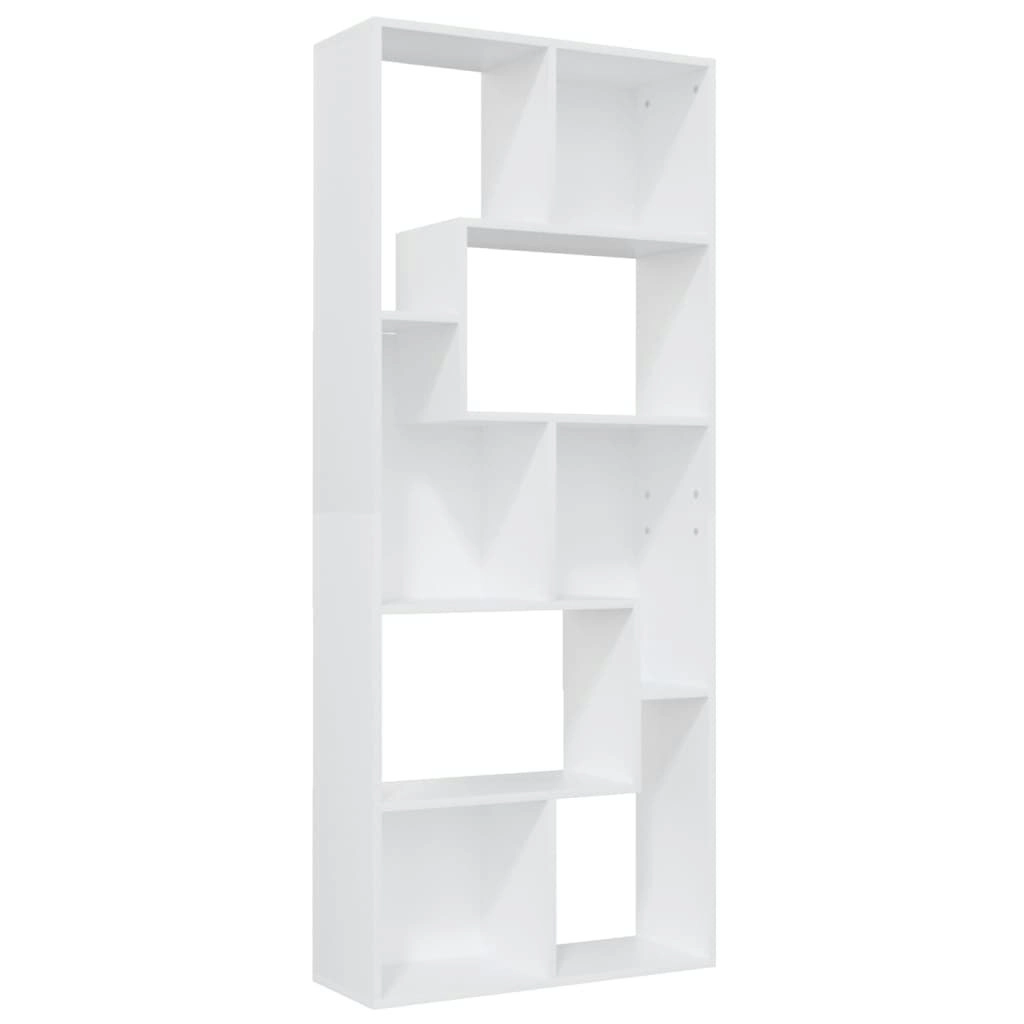 Book Cabinet White 67x24x161 cm Engineered Wood 801877