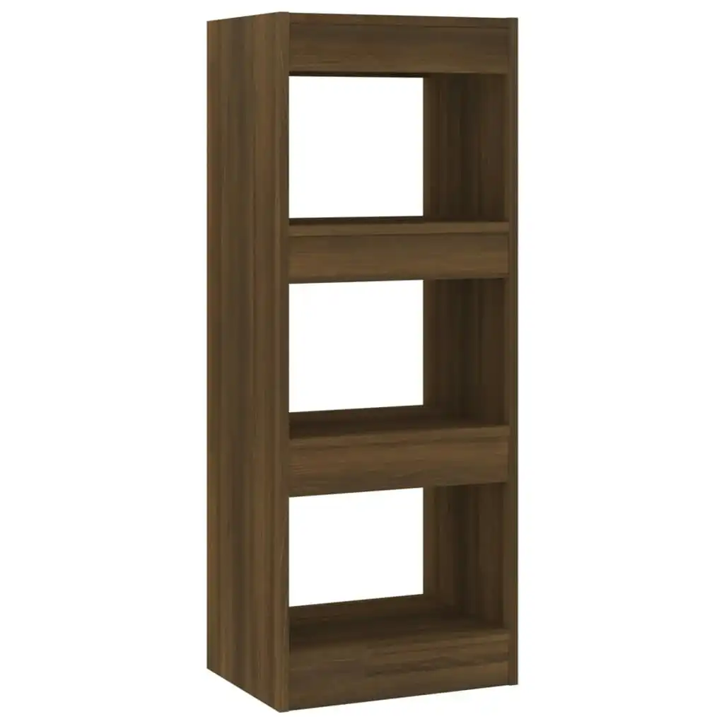 Book Cabinet/Room Divider Brown Oak 40x30x103 cm Engineered Wood 813589