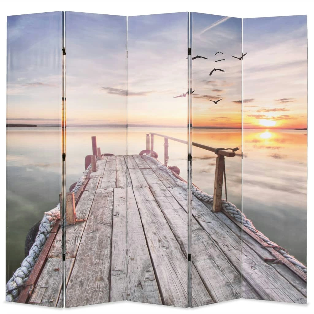 Folding Room Divider 200x170 cm Lake 245883