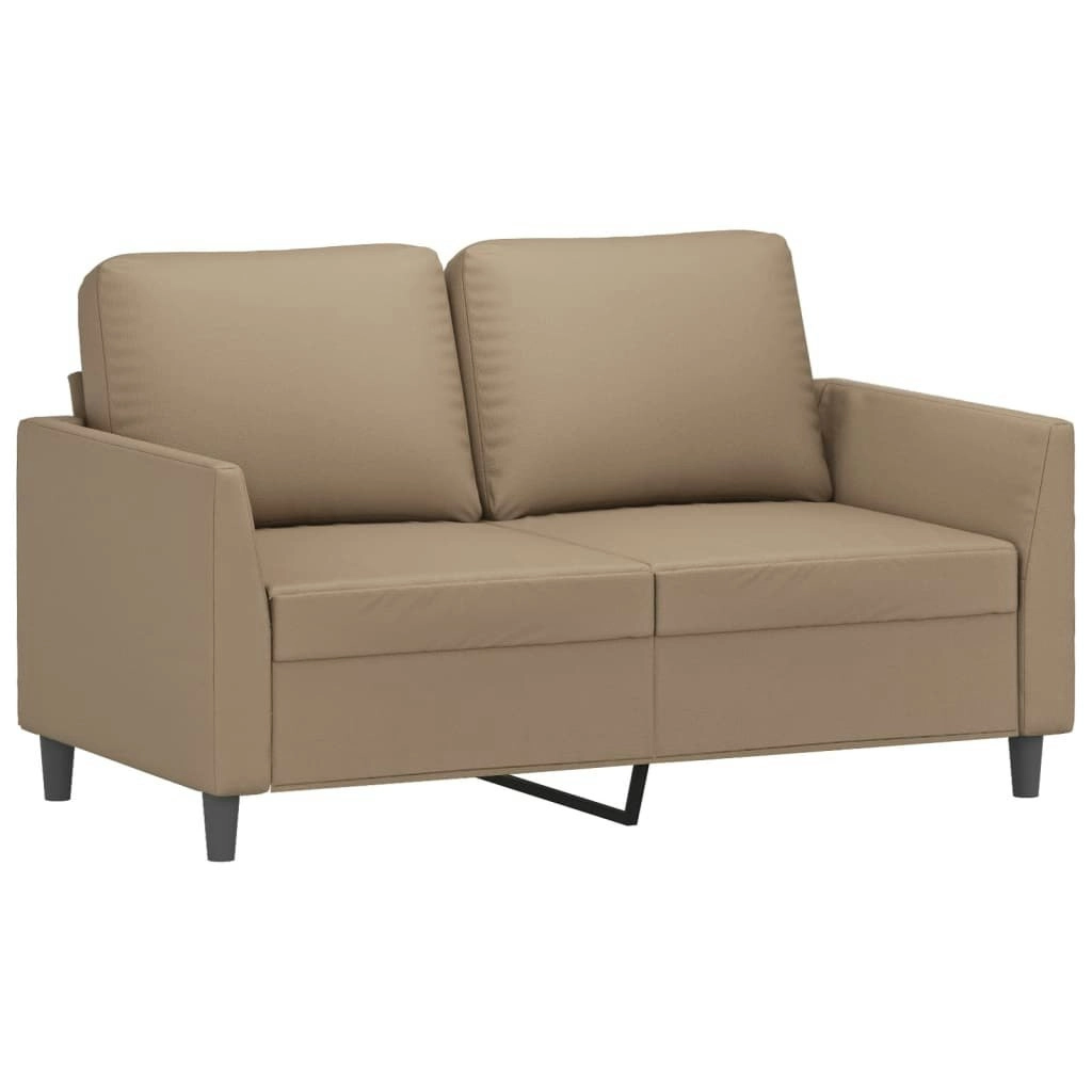 2-Seater Sofa Cappuccino 120 cm Faux Leather 359332