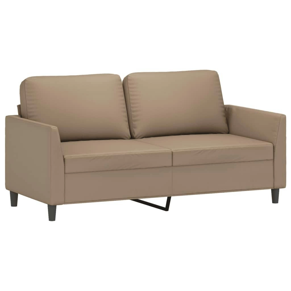 2-Seater Sofa Cappuccino 140 cm Faux Leather 359337