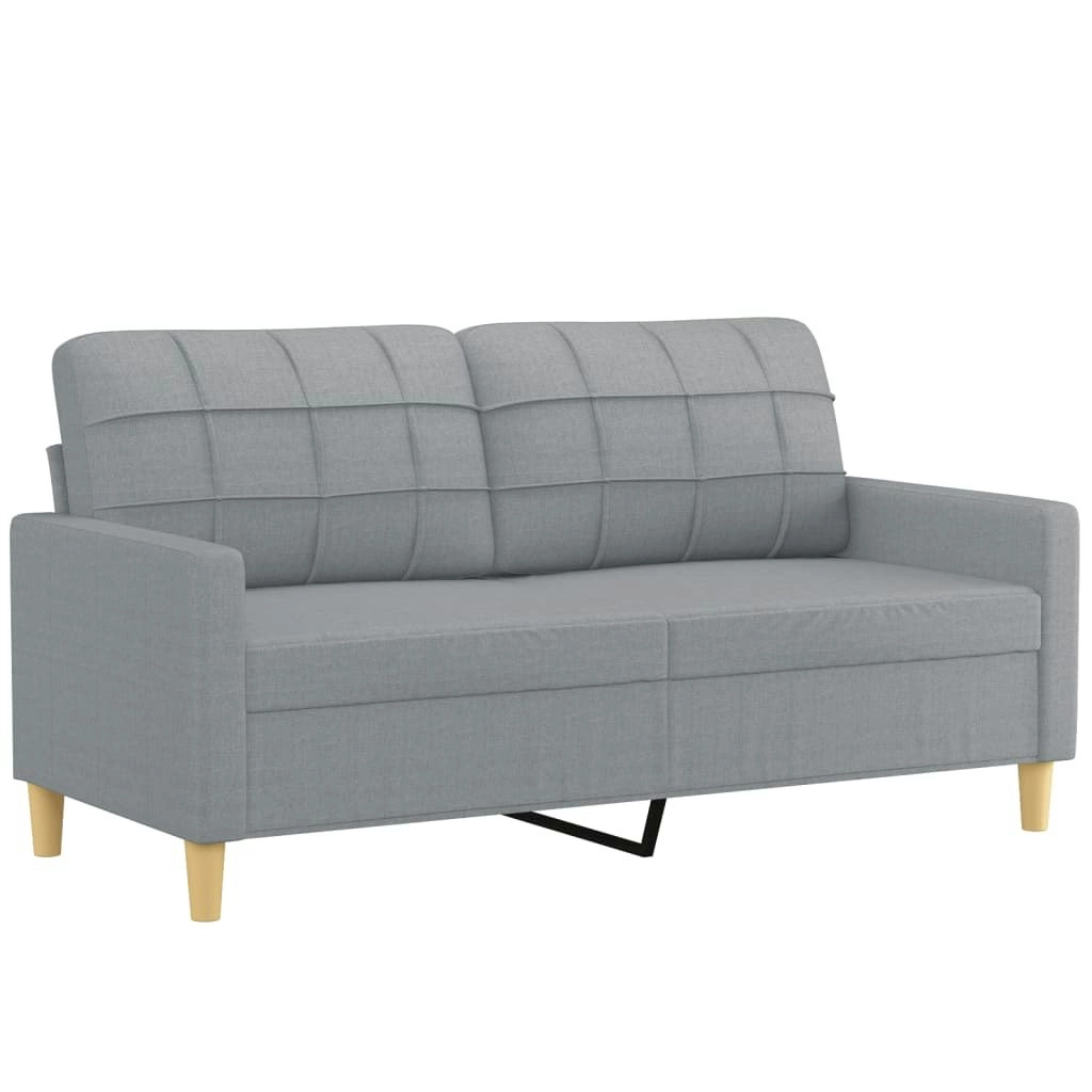 2-Seater Sofa Light Grey 140 cm Fabric 359091